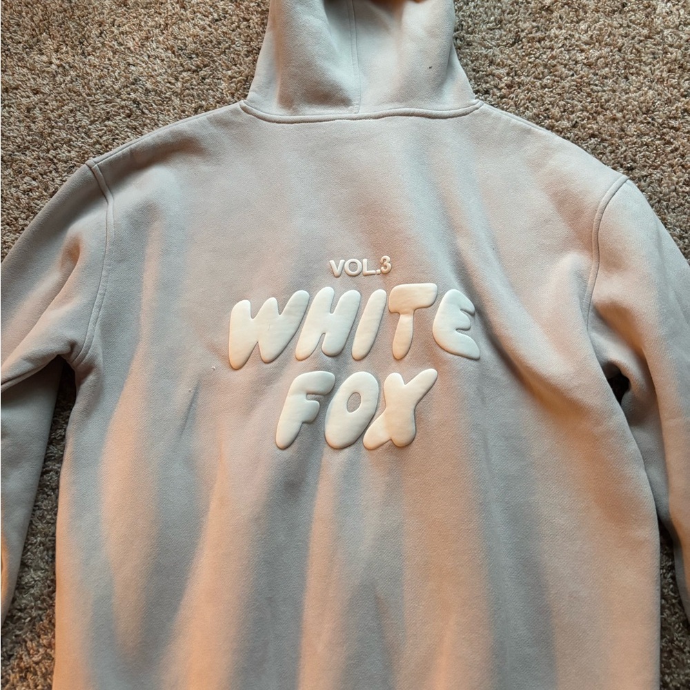 White fox hoodie